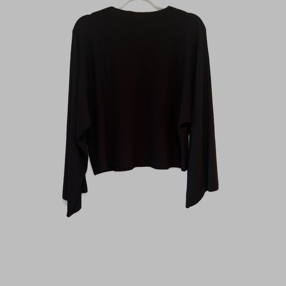 Philosophy dolman style black short sweater size large - Picture 2 of 5